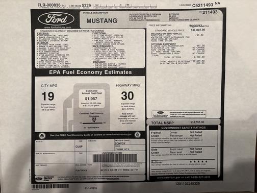 2012 Ford Mustang V6 Premium