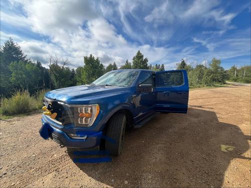 Blue 2022 Ford F-150 XLT