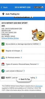 2016 INFINITI Q50 3.0t Red Sport 400
