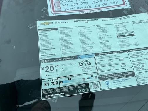 2022 Chevrolet Traverse High Country