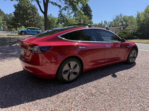 Red 2019 Tesla Model 3 Long Range