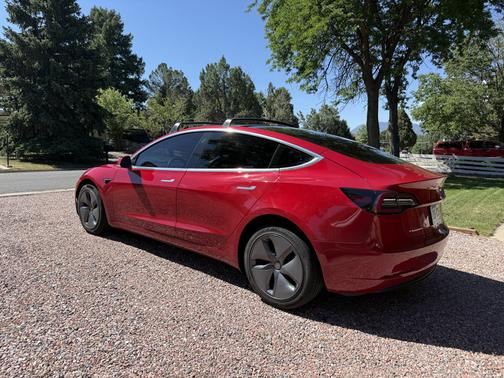 Red 2019 Tesla Model 3 Long Range