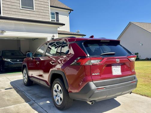 Red 2020 Toyota RAV4 LE