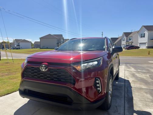 Red 2020 Toyota RAV4 LE