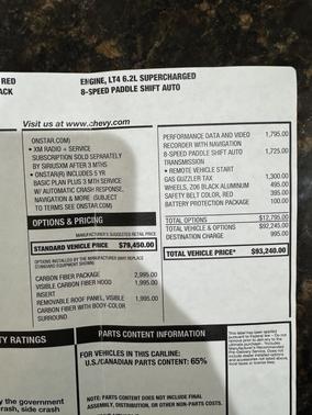 2017 Chevrolet Corvette Z06