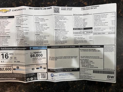 2017 Chevrolet Corvette Z06