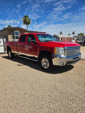 Red 2007 Chevrolet Silverado 3500 LTZ Crew Cab