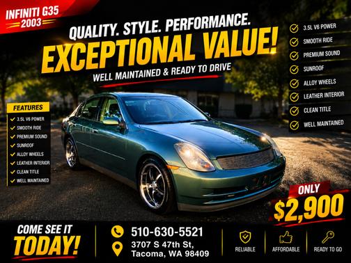 Green 2003 INFINITI G35 Base