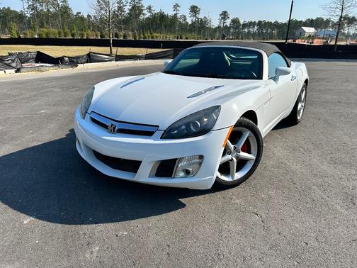 White 2008 Saturn Sky Red Line