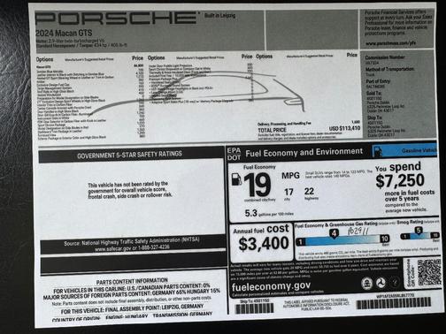Blue 2024 Porsche Macan Macan GTS