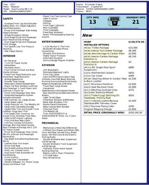 2017 Maserati GranTurismo MC