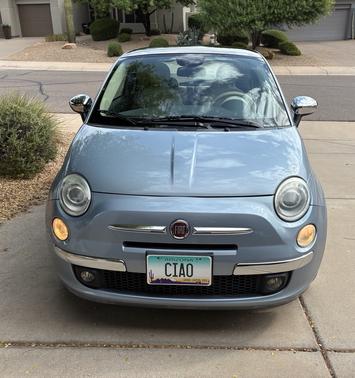 Blue 2013 FIAT 500 Lounge