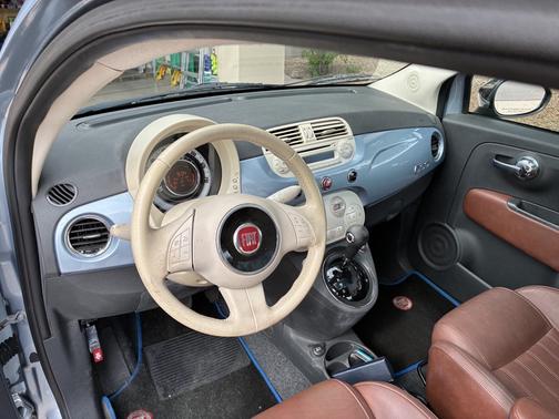 Blue 2013 FIAT 500 Lounge