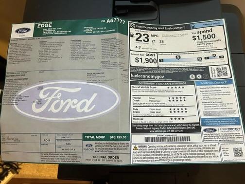 Red 2023 Ford Edge SEL