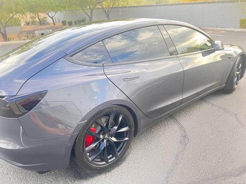 Gray 2022 Tesla Model 3 Performance