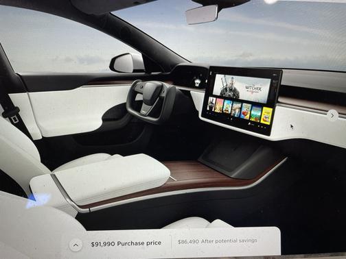 White 2022 Tesla Model S Long Range