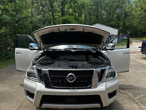 White 2017 Nissan Armada Platinum