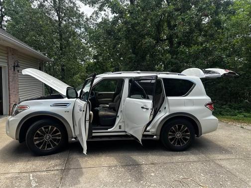 White 2017 Nissan Armada Platinum