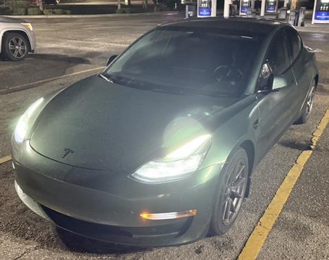 Green 2022 Tesla Model 3 Long Range