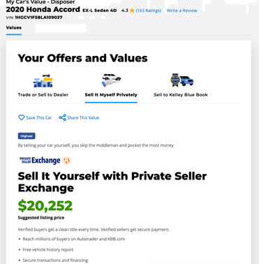 2020 Honda Accord EX-L 1.5T