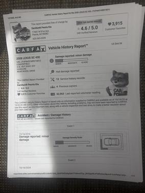 2008 Lexus SC 430 Base