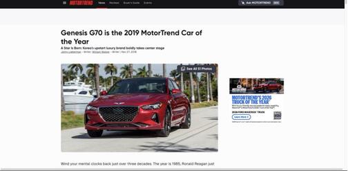 2019 Genesis G70 3.3T Dynamic