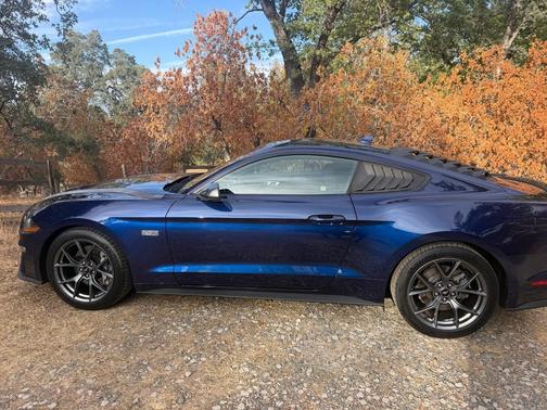 Blue 2020 Ford Mustang EcoBoost