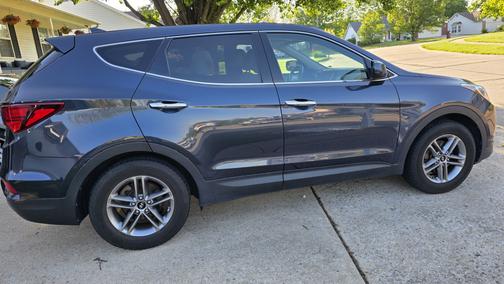 Blue 2017 Hyundai Santa Fe Sport 2.4L