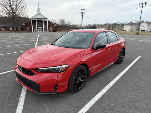 Red 2025 Honda Civic Hybrid Sport