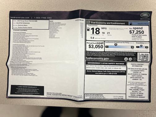 Black 2023 Land Rover Range Rover P530 SE SWB