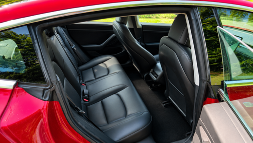 Red 2018 Tesla Model 3 Long Range