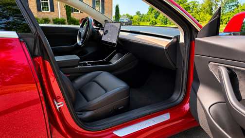 Red 2018 Tesla Model 3 Long Range