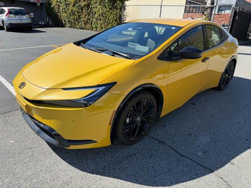 Yellow 2025 Toyota Prius Nightshade Edition