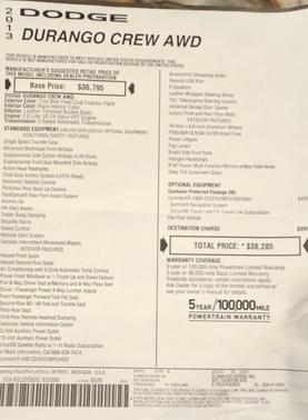 2013 Dodge Durango Crew