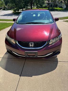 Red 2014 Honda Civic LX