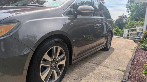 Gray 2015 Honda Odyssey Touring Elite