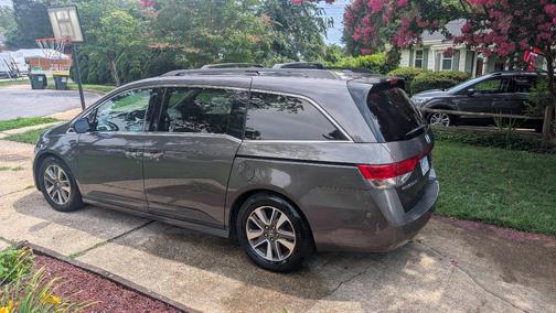 Gray 2015 Honda Odyssey Touring Elite