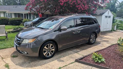 Gray 2015 Honda Odyssey Touring Elite