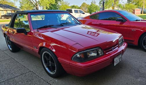 Red 1992 Ford Mustang LX 5.0L Sport