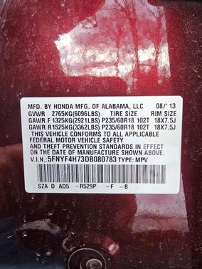 2013 Honda Pilot EX-L