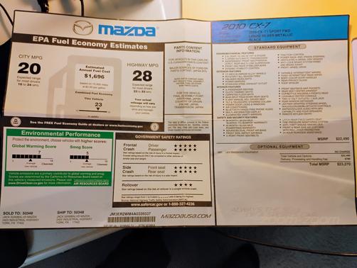 2010 Mazda CX-7 i Sport
