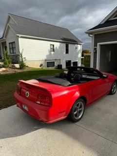Red 2005 Ford Mustang GT