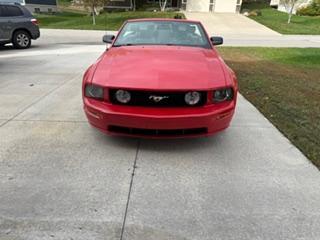Red 2005 Ford Mustang GT