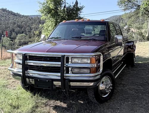 Red 1994 Chevrolet 3500 Cheyenne Crew Cab
