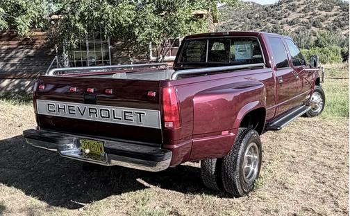 Red 1994 Chevrolet 3500 Cheyenne Crew Cab