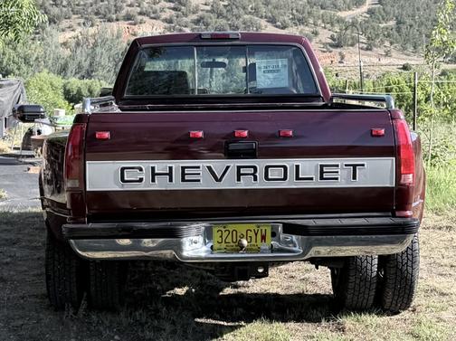 Red 1994 Chevrolet 3500 Cheyenne Crew Cab