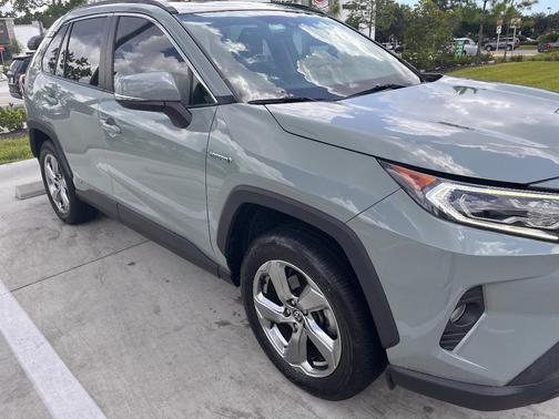 Green 2021 Toyota RAV4 Hybrid XLE Premium