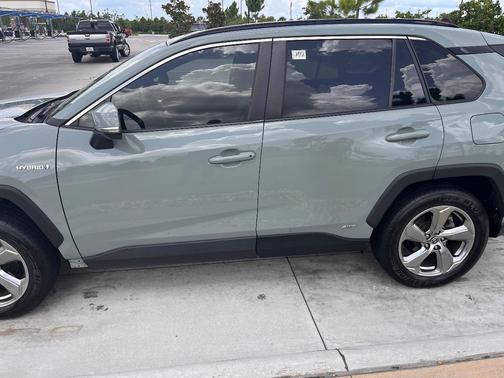 Green 2021 Toyota RAV4 Hybrid XLE Premium