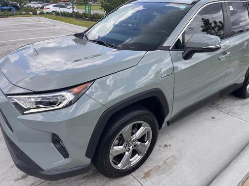 Green 2021 Toyota RAV4 Hybrid XLE Premium