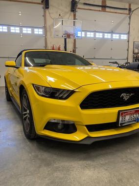 Yellow 2016 Ford Mustang EcoBoost Premium